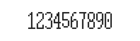 5×12数字点阵字体 ddN512AB0439