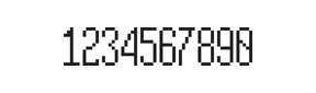 5×12数字点阵字体 ddN512AB0449
