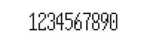 5×12数字点阵字体 ddN512AB0452