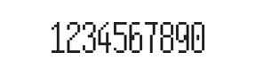 5×12数字点阵字体 ddN512AB0454
