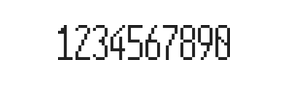 5×12数字点阵字体 ddN512AB0457