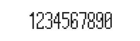 5×12数字点阵字体 ddN512AB0464