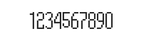 5×12数字点阵字体 ddN512AB0476
