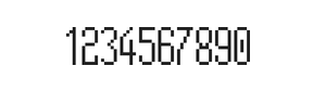 5×12数字点阵字体 ddN512AB0477