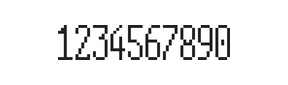 5×12数字点阵字体 ddN512AB0478