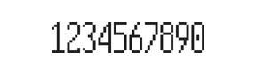 5×12数字点阵字体 ddN512AB0479