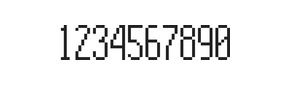 5×12数字点阵字体 ddN512AB0483