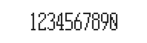 5×12数字点阵字体 ddN512AB0490
