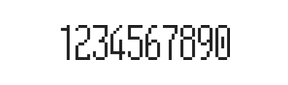 5×12数字点阵字体 ddN512AB0491