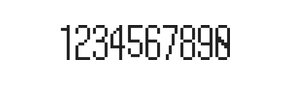 5×12数字点阵字体 ddN512AB0502