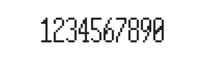 5×12数字点阵字体 ddN512AB0507
