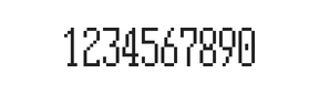 5×12数字点阵字体 ddN512AB0512