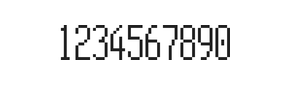 5×12数字点阵字体 ddN512AB0520