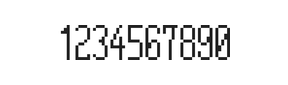 5×12数字点阵字体 ddN512AB0521