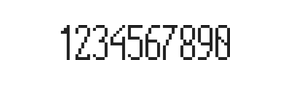 5×12数字点阵字体 ddN512AB0525