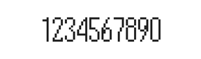 5×12数字点阵字体 ddN512AB0529