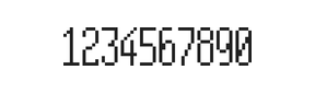 5×12数字点阵字体 ddN512AB0533