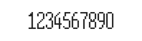 5×12数字点阵字体 ddN512AB0543