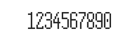 5×12数字点阵字体 ddN512AB0545