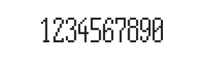5×12数字点阵字体 ddN512AB0546