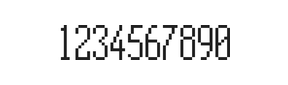 5×12数字点阵字体 ddN512AB0548