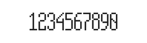 5×12数字点阵字体 ddN512AB0551