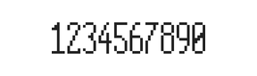 5×12数字点阵字体 ddN512AB0554