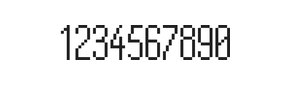 5×12数字点阵字体 ddN512AB0556