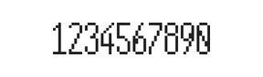 5×12数字点阵字体 ddN512AB0557