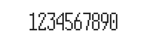 5×12数字点阵字体 ddN512AB0558