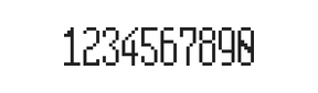 5×12数字点阵字体 ddN512AB0568