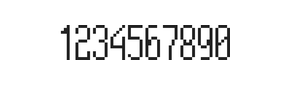 5×12数字点阵字体 ddN512AB0570