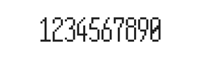 5×12数字点阵字体 ddN512AB0573