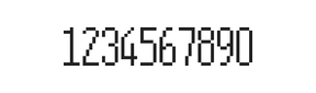 5×12数字点阵字体 ddN512AB0579