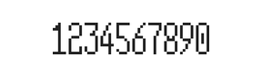 5×12数字点阵字体 ddN512AB0586