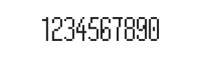 5×12数字点阵字体 ddN512AB0592