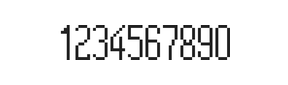 5×12数字点阵字体 ddN512AB0602