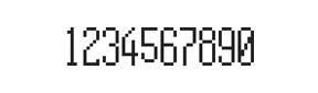 5×12数字点阵字体 ddN512AB0603