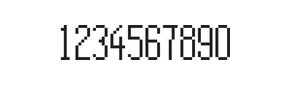 5×12数字点阵字体 ddN512AB0607