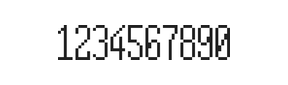 5×12数字点阵字体 ddN512AB0609