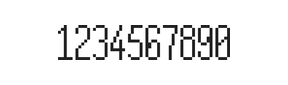5×12数字点阵字体 ddN512AB0620