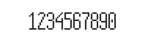 5×12数字点阵字体 ddN512AB0622