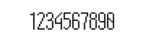5×12数字点阵字体 ddN512AB0631