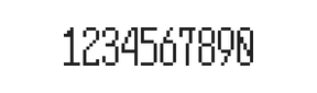 5×12数字点阵字体 ddN512AB0641
