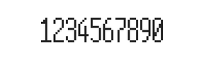 5×12数字点阵字体 ddN512AB0643