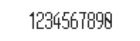 5×12数字点阵字体 ddN512AB0644
