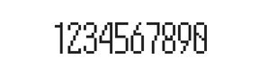 5×12数字点阵字体 ddN512AB0645