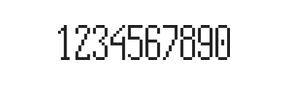 5×12数字点阵字体 ddN512AB0649