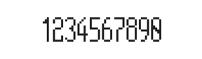 5×12数字点阵字体 ddN512AB0653