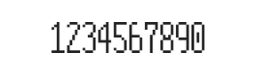 5×12数字点阵字体 ddN512AB0655